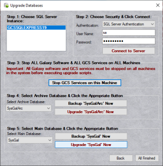 Application Control Database Upgrade UPGRADE THE SYSTEM DATABASES