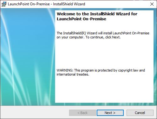 Installing LaunchPoint for On-Premises Solution